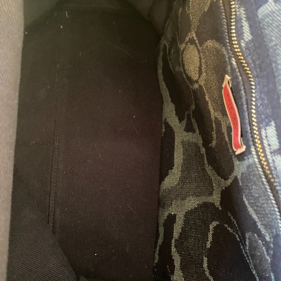 SOLD Kate Spade NY Denim Floral Print Fringe Handbag or Tote Bag Large Satchel - Picture 10 of 10